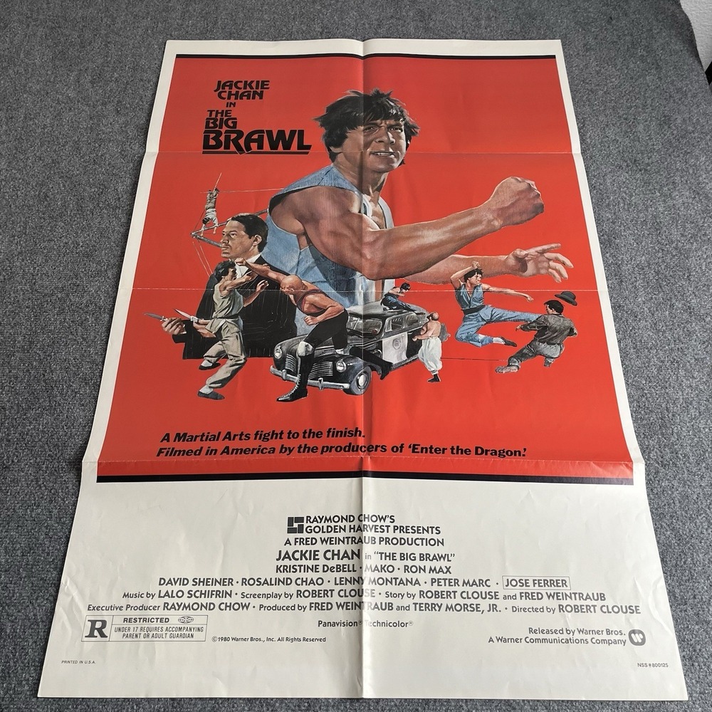 The Big Brawl Vintage Original Movie Poster‎ 1980 Jackie Chan (41x27)